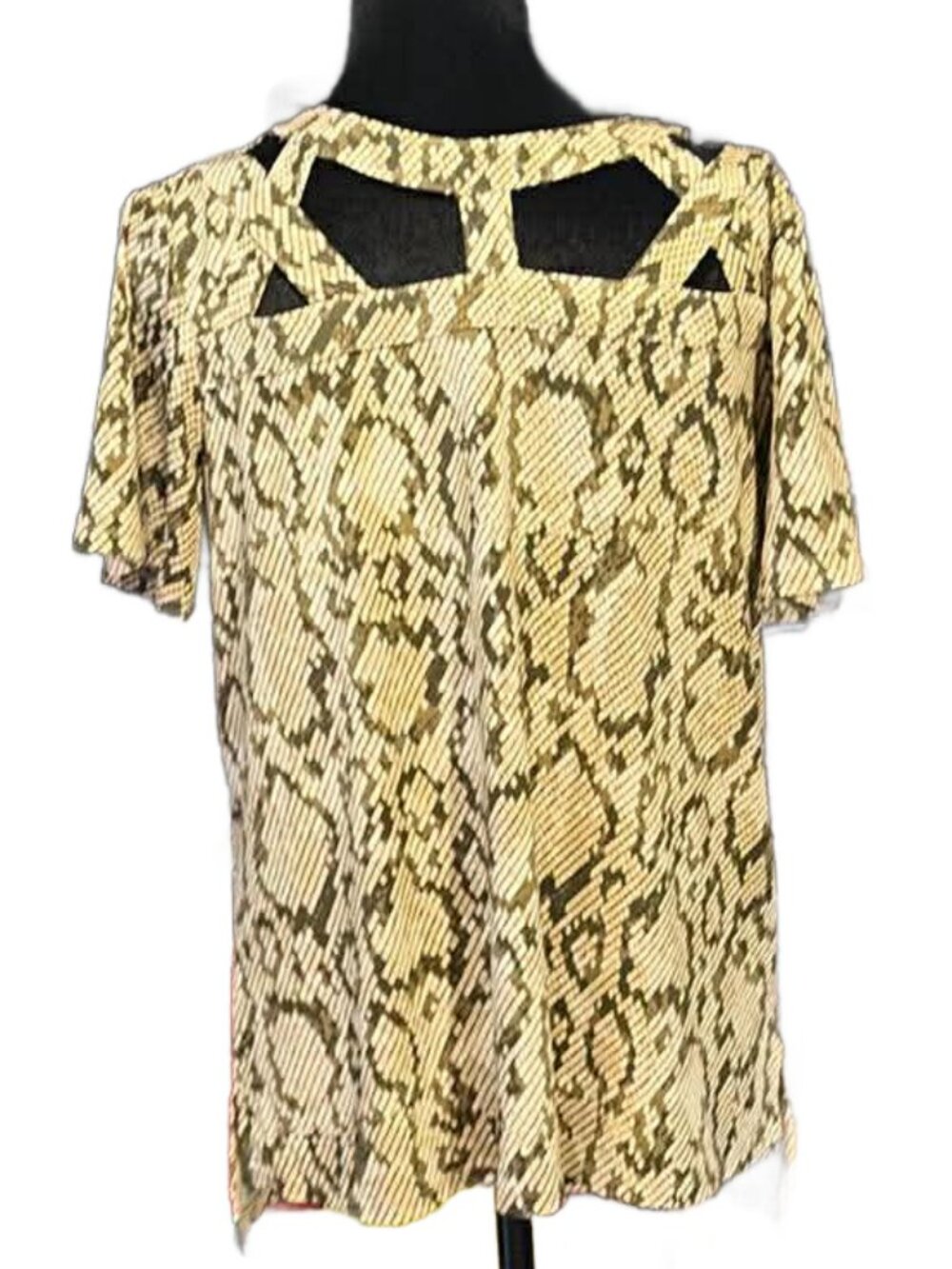 Cato Snake print cut out blouse